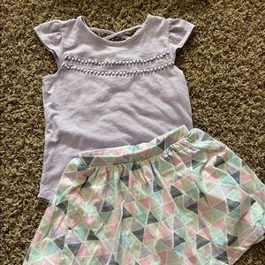 Abstract pattern. Skirt. Triangle. Spring colors